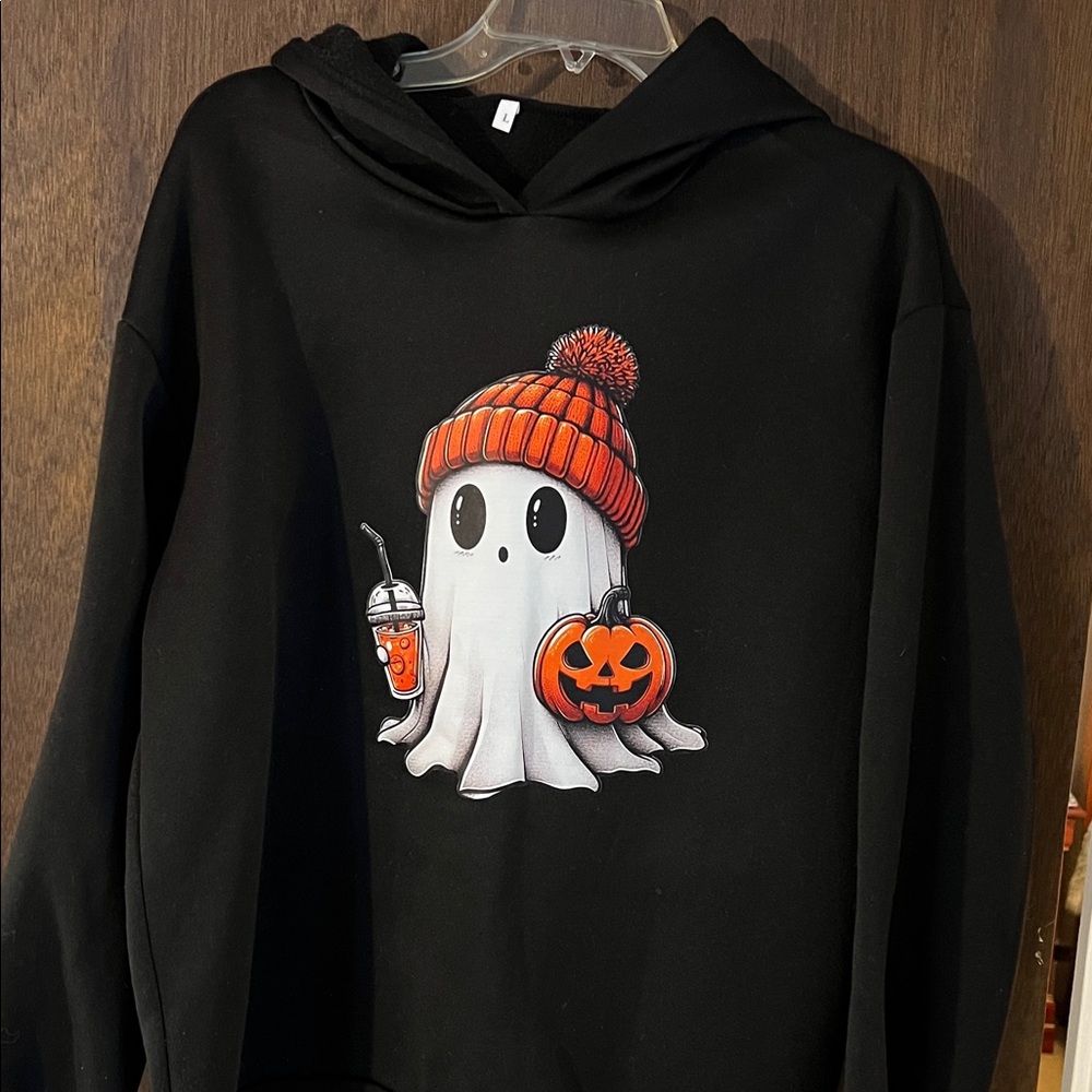 Ladies Halloween hoodie, size L. Color Black